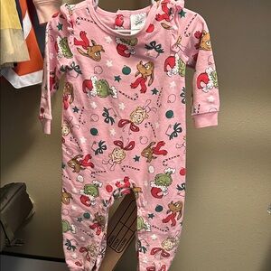 Pink Holiday-Themed Kids One Piece